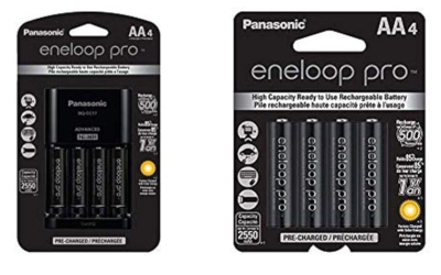 Panasonic Eneloop Pro Rechargable Batteries Bundle (8 AA and Advanced Charger)